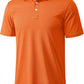 MAGCOMSEN Men's Polo Shirts 3 Buttons Casual Work T Shirts Quick Dry Short Sleeve Golf Shirt Pique Jersey Outdoor Performance