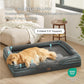 Bedsure XXL Orthopedic Dog Bed for Extra Large Dogs - Washable Giant Dog Cat Bed Waterproof, Comfort Dogs Couch Sofa with Washable Removable Cover, Pet Bed with Nonskid Bottom, Dark Grey, 52"