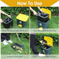Dog Pooper Scooper, 20L Large Dog Poop Trash Can Outside with Removable Inner Bucket, Poop Trash Can for dog Outdoors with 90 Waste Bags, 37inch Long Handle Stainless Metal Tray & Rake