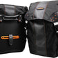 Ibera Bicycle Bag PakRak Clip-On Quick-Release All Weather Bike Panniers (Pair), Includes Rain Cover , Black