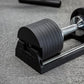 SNODE AD80 Drop Proof 80 lbs Adjustable Dumbbell Set -Adjustable Weights with Cast Iron Plates and Cradle, Knurled Handle, Fast Adjust, Compact Home Gym Equipment for Bench & Press