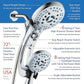 Hotel Spa AquaCare for California As-Seen-On-TV High Pressure Handheld Rain 50-mode 3-way Shower Head Combo with Adjustable Arm, Anti-clog Jets, Tub & Pet Power Wash, 6 ft. Stainless Steel Hose