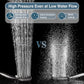 BRIGHT SHOWERS High Pressure Shower Head with Handheld, 9 Spray Settings Showerhead Built in Power Wash to Clean Tub and Pets, Extra Long 69" Hose, Adjustable Bracket, Brushed Nickel