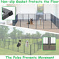 Dog Playpen, Outdoor Dog Fence, 24 Panels, 40" H Dog Pen for Medium/Small Dogs, Heavy Duty Metal Pet Fence with Gate, Portable Dog Fence for RV Camping and Yard (Black)