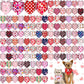 Amylove 120 Pcs Halloween Dog Bandanas Bulk Holiday Triangle Dog Pack Puppy Kerchief Bandana Adjustable Pet Scarf for Pet Cat Costume Accessories Decor(Love)