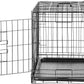 Amazon Basics Durable,Foldable Metal Wire Dog Crate with Tray, Double Door, Divider, 24 x 18 x 20 in, Black