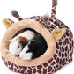 JanYoo Bunny Bed Guinea Pig Hideout Huts Accessories Habitat Tunnel for House