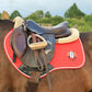 T TEKE Close Contact Saddle Pads,100% Cotton English Saddle Pads for Horses with Moisture-Wicking and Breathable Lining
