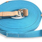 Southwestern Equine 35' Flat Cotton Web Lunge Line with Bolt Snap & Rubber Stop (35', Turquoise)