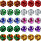 Silkfly 30 Pcs Polyester Film Crinkle Balls Cat Toys 2.36" Interactive Crinkle Ball, Colorful Chew and Chase Cat Toys for Indoor Kittens to Keep Fit Active