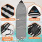 SUN CUBE Surfboard Sock Cover, Protective Surf Bag for Surfing Board, Light Stretchy Surfbag Sleeve for Longboard, Hybrid (8'6'', Black White)