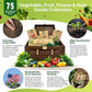 75 Herb & Vegetable Seeds Variety Pack, Garden Seed Starter Kit - Over 47,380 Non-GMO Heirloom Seeds for Planting Vegetables and Herbs Garden Seeds Gift Seed Box with Gardening Supplies, Survival Kit