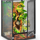 33 Gallon 360° Panoramic Foldable Reptile Terrarium Kit: Crested Gecko Tank and Reptile Cage for Superior Ventilation, Easy Feeding, Sturdiness, and Simple Assembly (Black, 26"x17"x17")