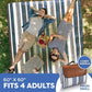 scuddles 60" x 60" Extra Large Outdoor Picnic Blanket – Waterproof, Foldable Travel Mat for Beach, Camping, Grass, Lawn, Park, Summers – Dual Layer, Soft Throw Rug Fits 4 Adults