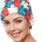 BEEMO Floral Petal Ladies Bathing Swim Cap Women Retro Swim Hat Long/Short Hair