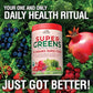 COUNTRY FARMS Super Greens Berry Flavor, 50 Organic Foods, USDA Drink Mix, Multicolor, Multi, 40 Servings, 21 Oz, 2 Pack