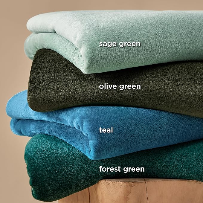 Bedsure Fleece Throw Blanket Olive Green - 300GSM Blankets for Couch, Sofa, Bed, Soft Lightweight Plush Cozy Throws for Toddlers, 50x60 inches