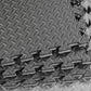 Xspec 1" Extra Thick 48 sq ft Reversible EVA Gym Foam Floor Mat Tiles (24" x 24"), Steel Pattern, 12 pcs, Black & Grey