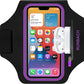 Armband for Samsung Galaxy S24 Ultra/S23 Ultra/S22 Ultra/S21 Ultra/S20 Ultra/S24+/S23+/S22+/S21+/S20+/S10+/S9+/S8+, with Zipper Pocket for for Galaxy Buds and Car Key(Purple)