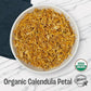 J Mac Botanicals, Organic Calendula Petals (12 oz) edible dried flowers petals, pairs well with edible dried rose petal, edible flowers for ice cubes, edible flowers for food, beverages, bath bombs