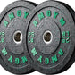 2 Inch Bumper Plates，10-500lbs，Barbell Rubber Olympic Weight Plates Set for Home Gym, Strength Training & Weight Lifting, Multiple Options Colors