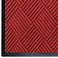 WaterHog Diamond | Commercial-Grade Entrance Mat with Rubber Border – Indoor/Outdoor, Quick Drying, Stain Resistant Door Mat (Solid Red, 3' x 10')