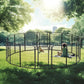 Dog Playpen, Outdoor Dog Fence, 16 Panels, 40" H Dog Pen for Large/Medium/Small Dogs, Heavy Duty Metal Pet Fence with Gate, Portable Dog Fence for RV Camping and Yard (Black)