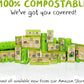 PLANET POOP Home Compostable Dog Poop Bags on Refill Rolls, 60 Un-Scented Pet Waste Bags, Thick Leakproof Plant-Based Doggy Bag, Cat & Dogs Supplies