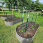 A ANLEOLIFE 8X4X1.5 ft Galvanized Raised Garden Beds Outdoor, Oval Large Metal Planter Box for Planting Vegetables Flowers Herb, Anti-Rust & Easy-Setup, Quartz Grey