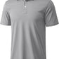 MAGCOMSEN Men's Polo Shirts 3 Buttons Casual Work T Shirts Quick Dry Short Sleeve Golf Shirt Pique Jersey Outdoor Performance