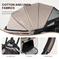 Pet Stroller, Small to Medium Dogs & Cats, Foldable, One-Hand Fold, Detachable Carrier, Latte Color