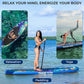 SereneLife Inflatable Stand Up Paddle Board with Premium SUP Accessories – Wide Stable Design with Non-Slip EVA Deck Pad for Adults and Youth of All Skill Levels, 350 lbs Capacity
