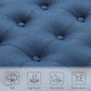 Ottoman with Storage,50.2-inch Upholstered End of Bed Storage Bench for Bedroom,for The Living Room,for Entryway, with Button and Safety Hinges,Detachable (Blue)