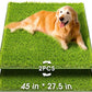 Hompet Artificial Grass for Dogs, 45"x27.5", Professional Dog Grass Mat, Easy to Clean with Drainage Holes, Potty Training Pad and Replacement Fake Grass Turf, Outdoor Rug Patio Lawn Decoration