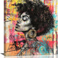 Quorin African American Wall Art Banksy Graffiti Black Woman Pictures Black Girl Wall Decor Canvas Print Painting Artwork for Bathroom Living Room Bedroom 20"x24"