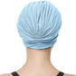 BEEMO Swim Caps for Women Swimming Turban Polyester Latex Lined Pleated for Ladies