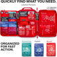 Large First Aid Kit for Car, Travel & Home - Emergency Kit for Hiking, Camping, Backpacking and Outdoors - Includes Zip Stitch Wound Closure Strips