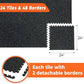 SUPERJARE 0.4'' Thick 24 Pcs 96 Sq Ft Rubber Top Exercise Equipment Mats, High Density EVA Foam Mats with Rubber Top, Interlocking Gym Flooring for Home Gym, Protective Workout Mat, Black/Blue