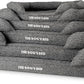 The Dog’s Bed, XL Grey Poly-Linen 43.5x34, Memory Foam, Pain Relief: Arthritis, Hip & Elbow Dysplasia, Post Surgery, Lameness, Supportive, Calming, Waterproof Washable Cover, Veterinary Approved