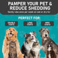 Maxpower Planet Pet Grooming Brush - Double Sided, Extra Wide for Dogs and Cats - Dematting Undercoat Rake, Reduces Shedding by 95%, Purple