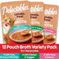 Delectables Savory Broths Lickable Wet Cat Treat Variety Pack, 12Count(Pack of 1)