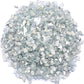 TWINKLING High Luster Fire Glass Gravel Stone Glitter,Broken Glass,Fire Gems Chips,Crushed Glass for Fire Pit Crafts Resin Art Aquarium Garden Decoration,3-6mm,1-Pound Jar (White-Backing Mirror)