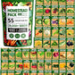 HOME GROWN 𝗨𝗦𝗔 𝗣𝗥𝗘𝗠𝗜𝗨𝗠 55 Vegetable Seeds Pack 28,000+ Non-GMO Heirloom Seeds for Planting, Spring Fall Winter Garden Kit, Survival Seed Vault for Preppers & Gardeners, Gift for Men & Women