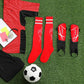 Soccer Shin Guards and Socks Kids Youth Lightweight Soccer Pads Defender with Ankle Protection Ski Shin Guards Football Equipment for Age 4-14 Toddler Boys Girls Teens