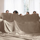 Bedsure 100% Cotton Large Blanket Oversized King for Bed - Breathable Thick Waffle Weave Blanket for Summer, Couch Cover, Taupe, 120x94 inches
