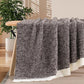 NEXHOME PRO Soft Twin Blankets for Couch, Reversible Warm Blankets Cozy Knit Blanket for Women, Fuzzy Plush Lightweight Throws for Sofa, Bed, Picnic, Coffee Brown, 60 x 80 inches