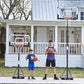 Aimking Basketball Hoop Outdoor 3.3-10FT 5s-Rapid-Adjustable, 40/44 inch Shatterproof Backboard & Enlarged Base, Portable Basketball Hoop & Goal for Kids/Adults/Families in Poolside/Backyard/Indoor