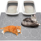 Yimobra Cat Litter Mat, 47"x36" Litter Box Mat with Litter Lock Mesh, Soft Cat Litter Mat Litter Trapping Mat, Easy to Clean, Non-Slip, Water Resistant, Litter Free Floors, Dark Grey