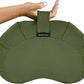 Retrospec Sedona Zafu Meditation Cushion With Buckwheat Hull Fill - Adjustable Yoga & Pilates Support Pillow - 17in Crescent Cotton Cover With Handle