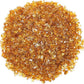 TWINKLING High Luster Fire Glass Gravel Stone Glitter,Broken Glass,Fire Gems Chips,Crushed Glass for Fire Pit Crafts Resin Art Aquarium Garden Decoration,3-6mm,1-Pound Jar (Deep Amber)